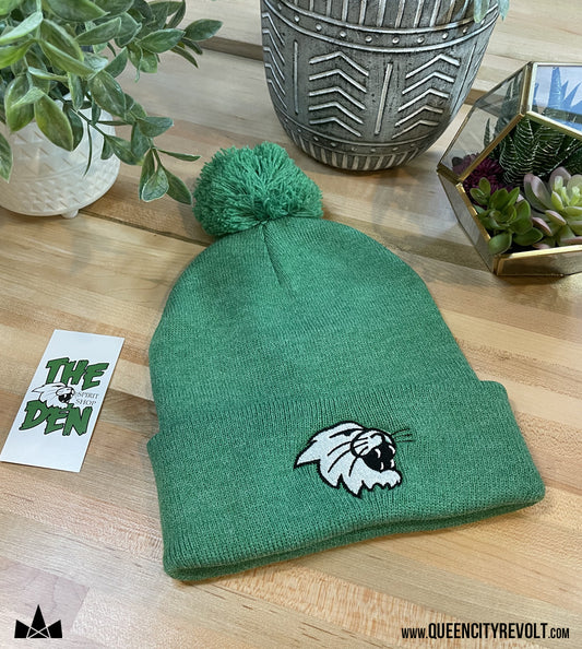 Harrison Knit Pom Beanie, Green