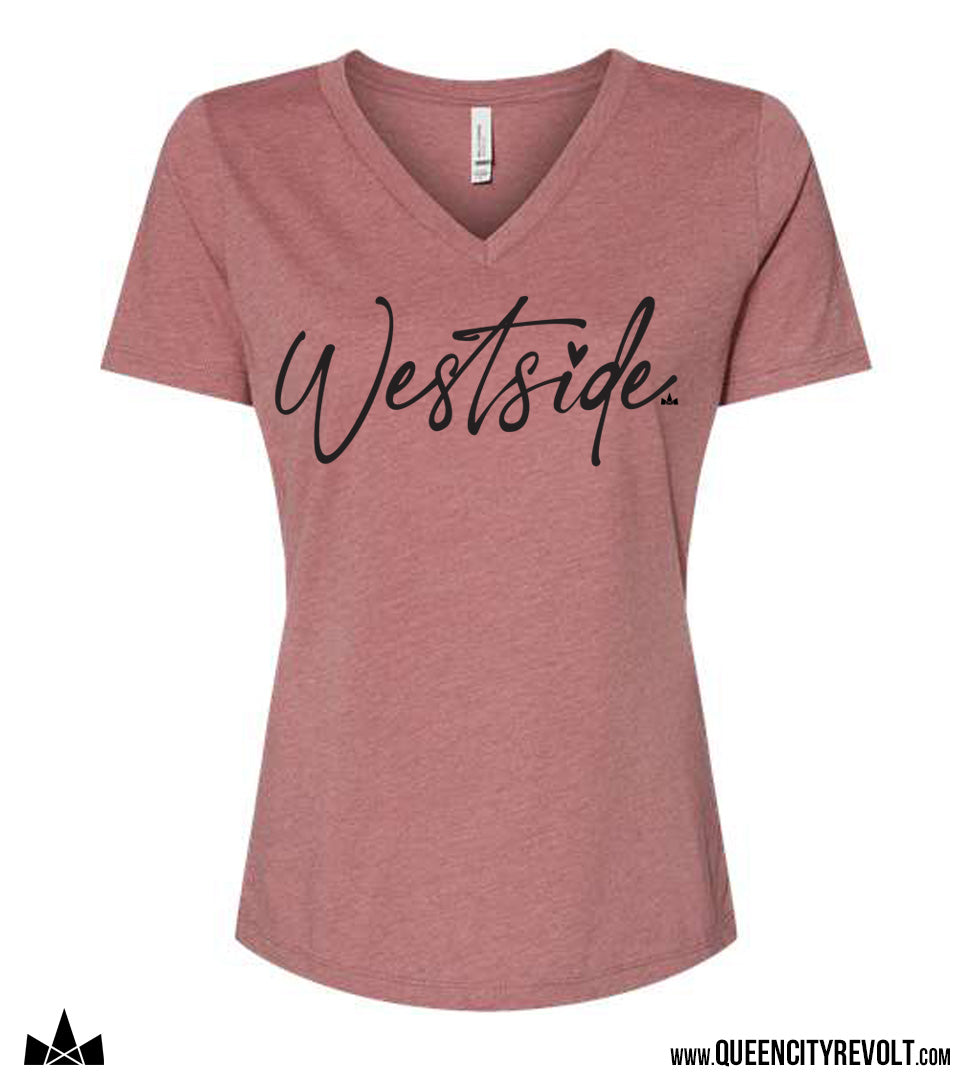 Westside Women's V-Neck T-Shirt, Pink