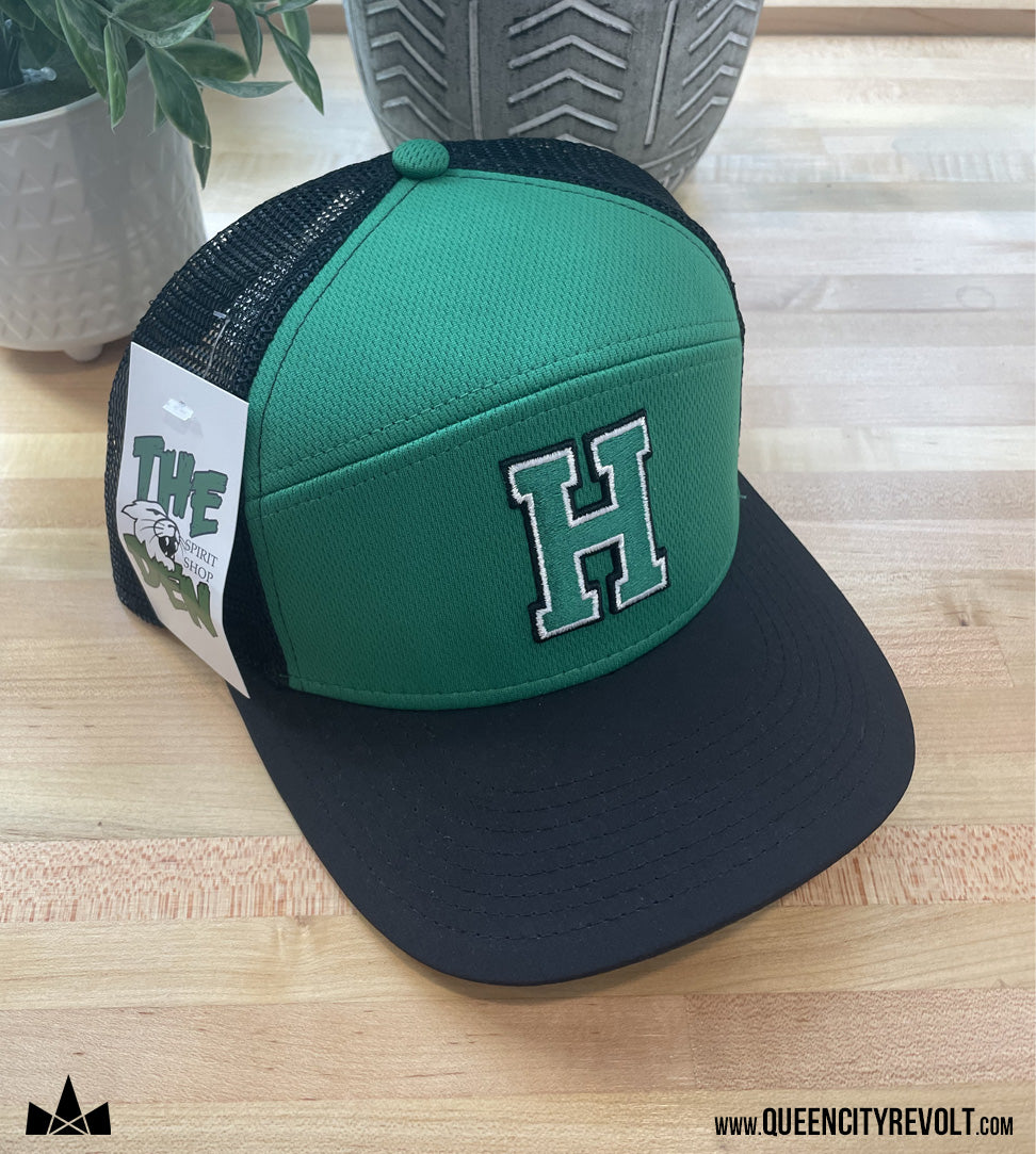 Harrison Adult Snapback Hat, Black/Green