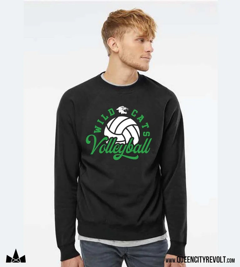 Harrison Volleyball Crew Sweatshirt, Black