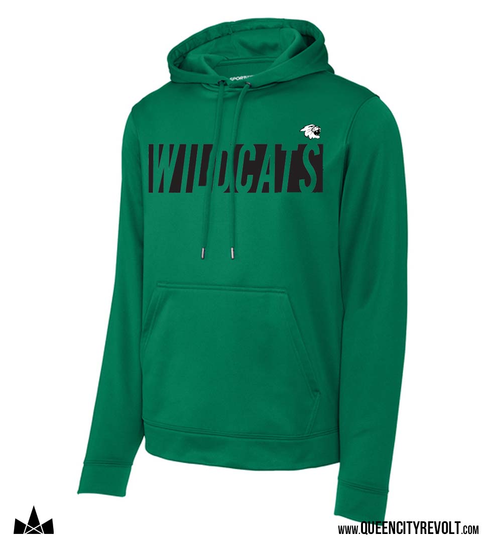 Harrison WILDCATS Performance Hoodie, Green