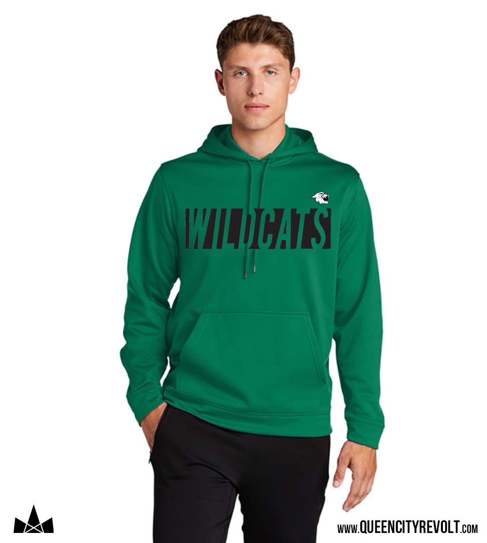 Harrison WILDCATS Performance Hoodie, Green