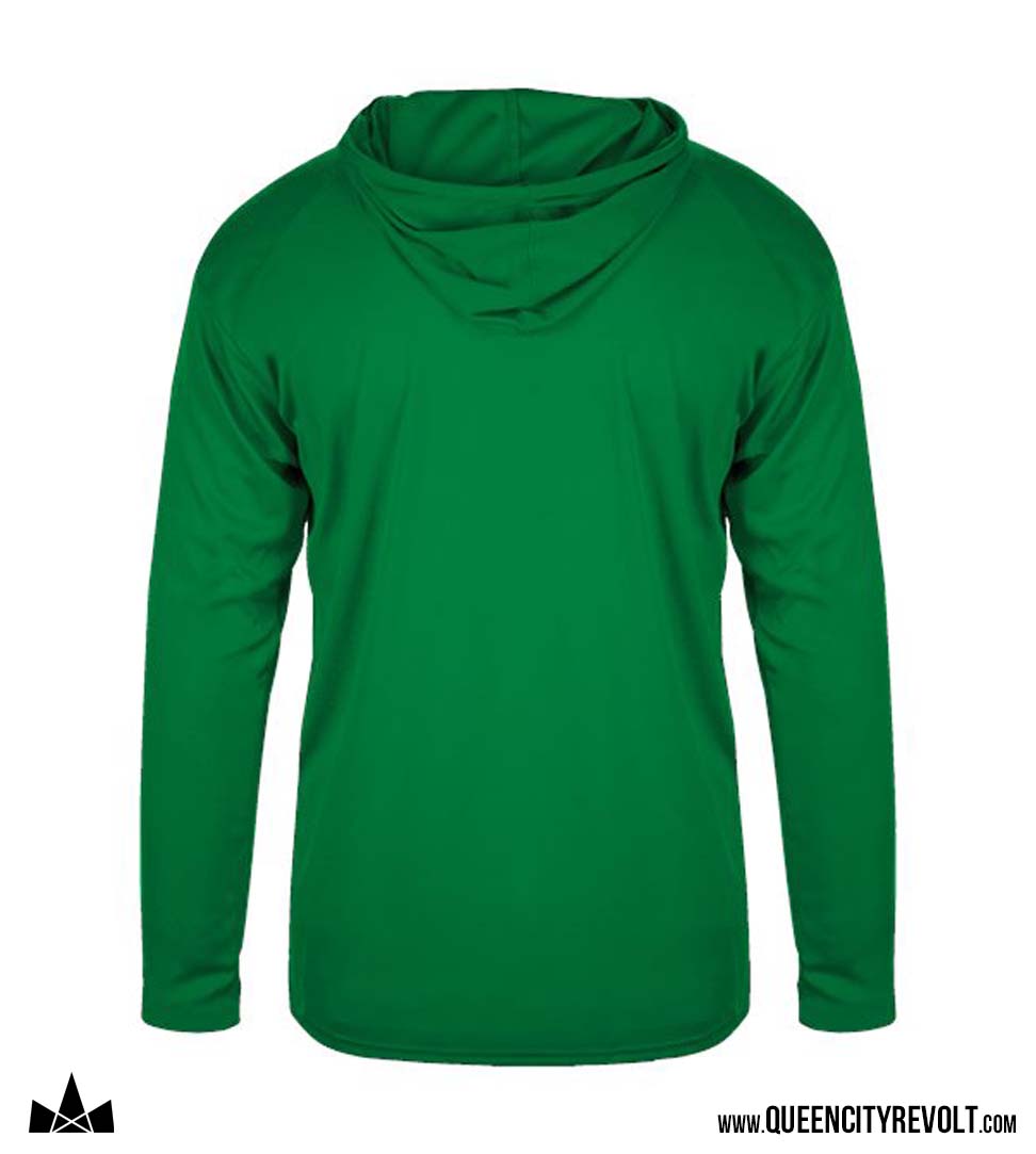 Harrison Youth Performance Hooded Longsleeve Tee, Green