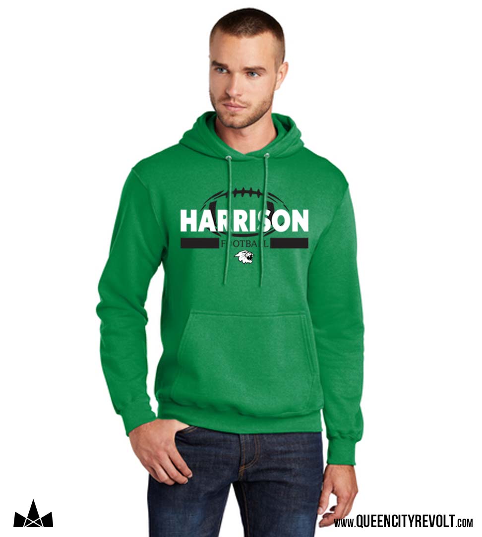 Harrison Football Hoodie, Green