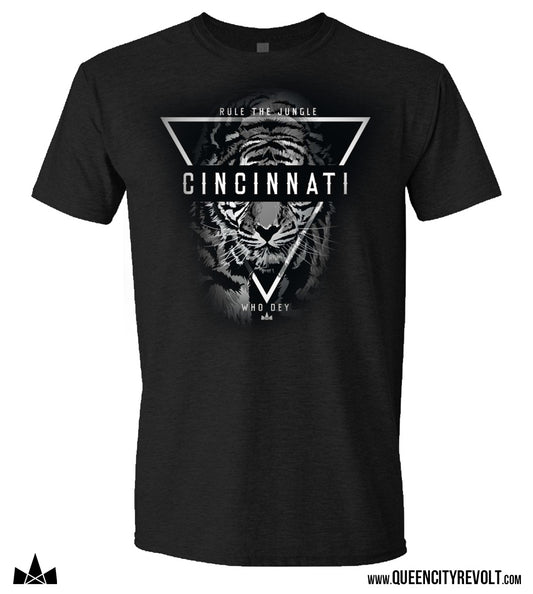 Cincinnati Football, Tiger T-Shirt, Black